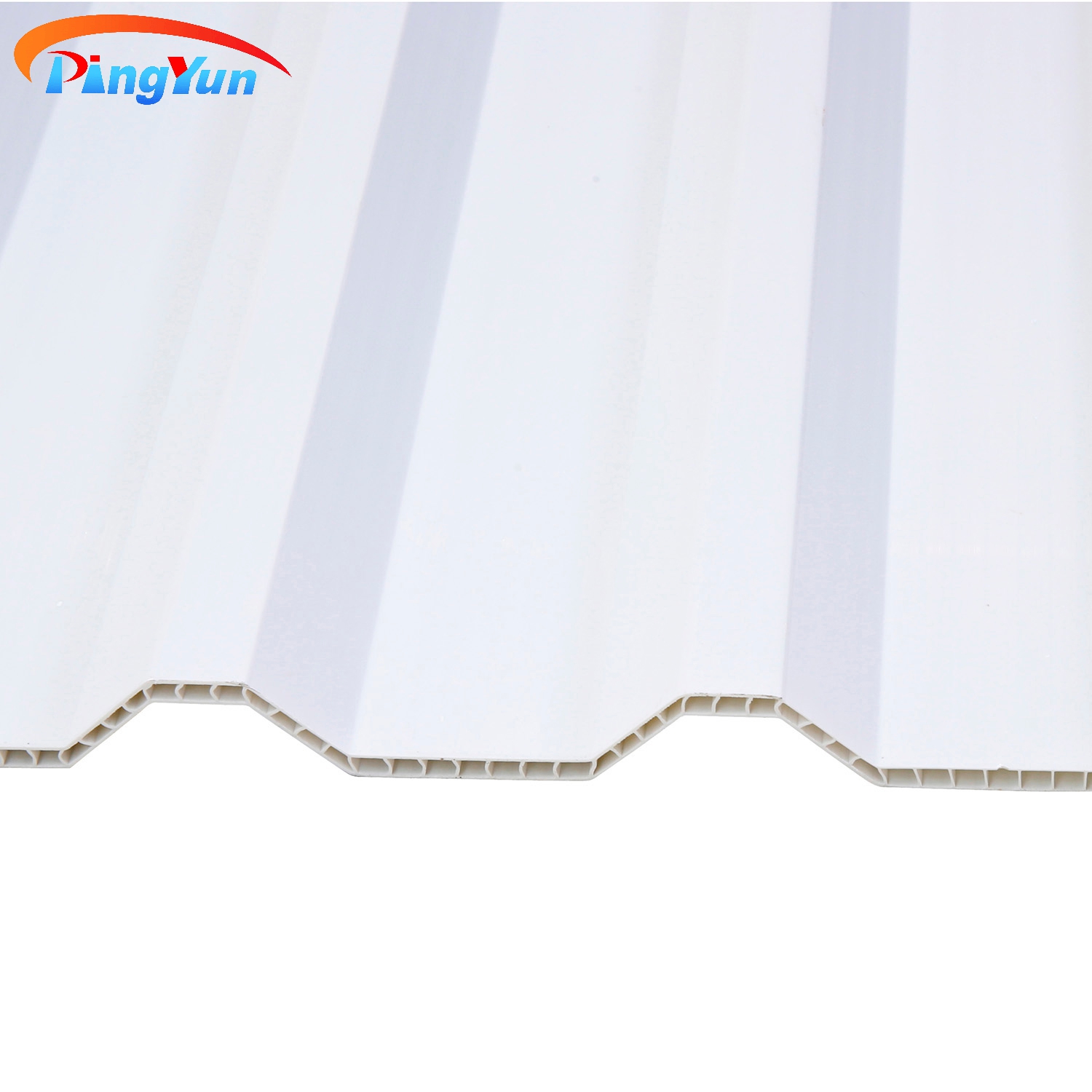 Indonesia Popular High Temperature Resistance Twin Walls Roof Tile Trapezoidal PVC Hollow Roofing Sheet