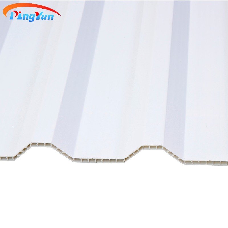 Good sound proof colombia pvc roof tile of wall cladding pvc plastic hollow thermo roof sheet