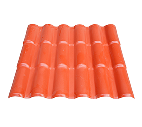 Residential House Orange Environment Friendly PVC Roof Tile