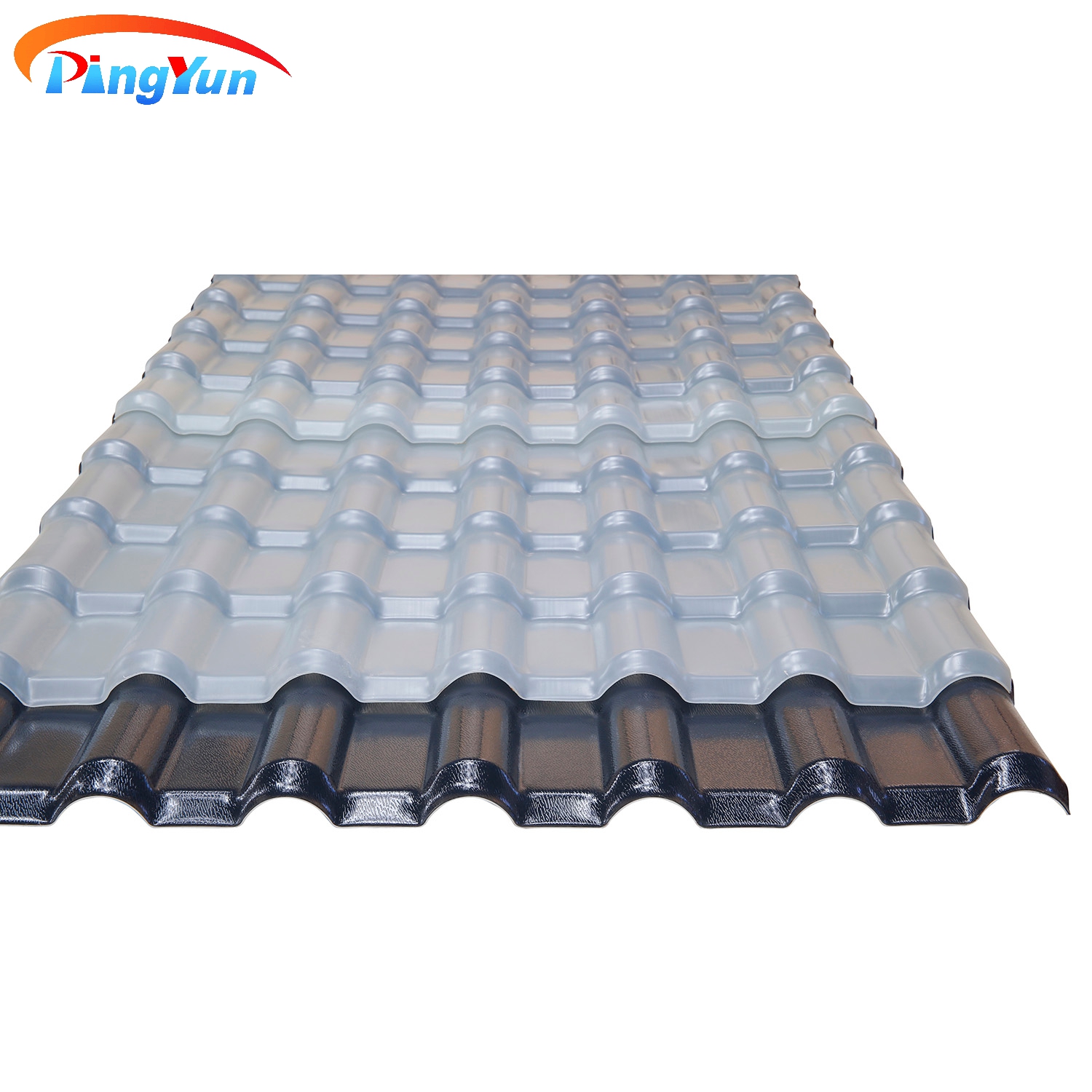 Residential House Blue Fire Proof PVC Roof Tile