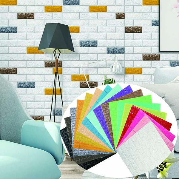 Wall Plate Deco Stickers 3d Brick Wallpaper PE Material Wall Sticker for Living Room